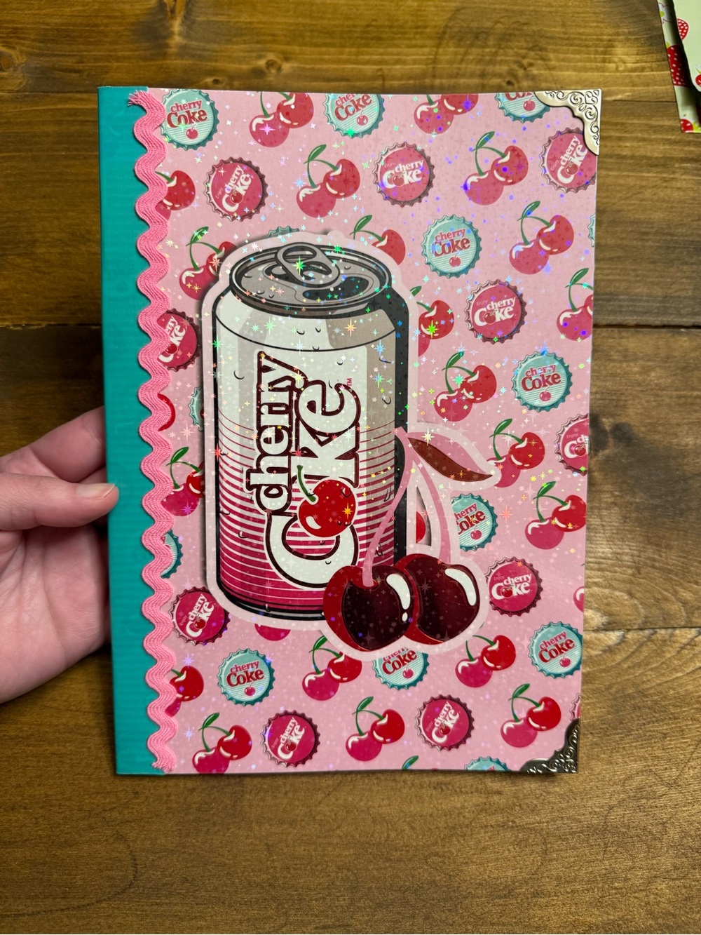 Cherry Coke Handmade Junk Journal Notebook